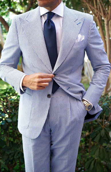 Blue Seersucker Suit